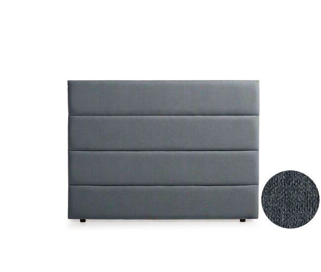 Cabeceira estofada genova aqualine 90x120x8 cm - cinzento claro - moonia