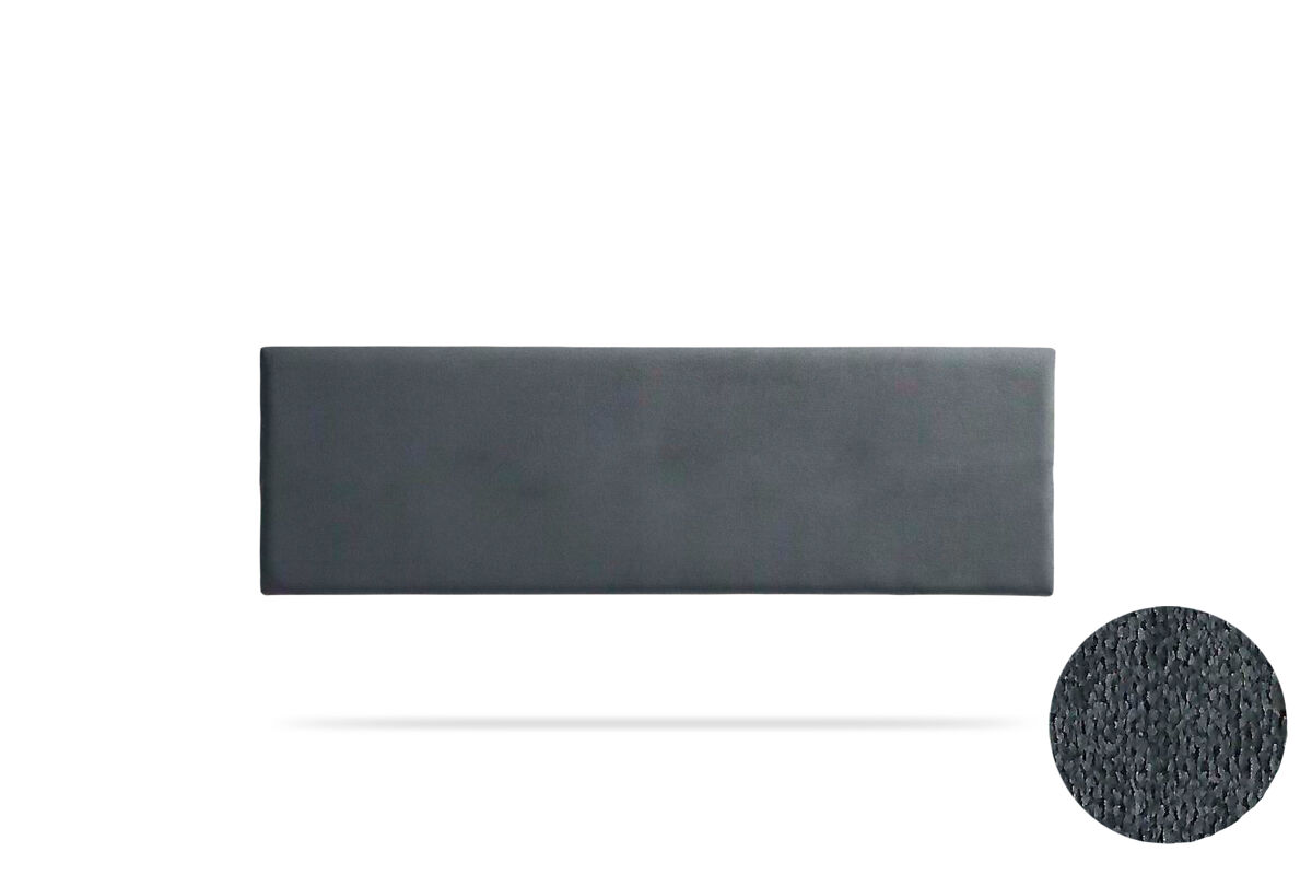 Cabeceira estofada nova aqualine 190x50x5 cm - cinza escuro - moonia