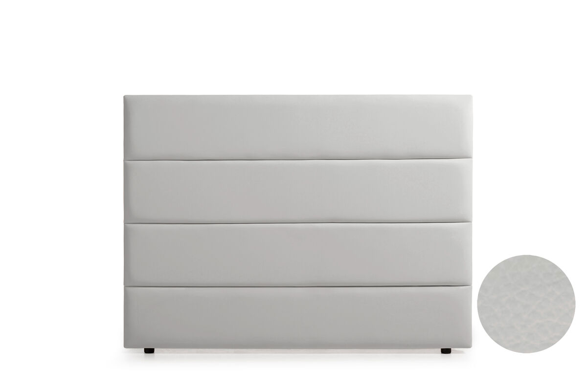 Cabeceira estofada genova pele sintética 90x120x8 cm - castanho claro - moonia