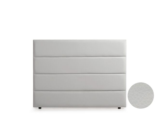Cabeceira estofada genova pele sintética 90x120x8 cm - castanho claro - moonia
