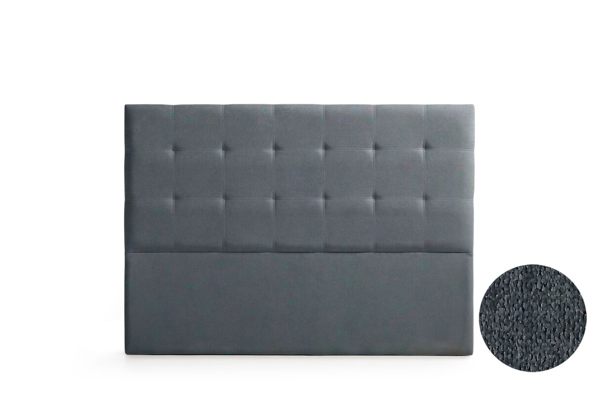 Cabeceira estofada astoria aqualine 160x120x8 cm - cinza escuro - moonia