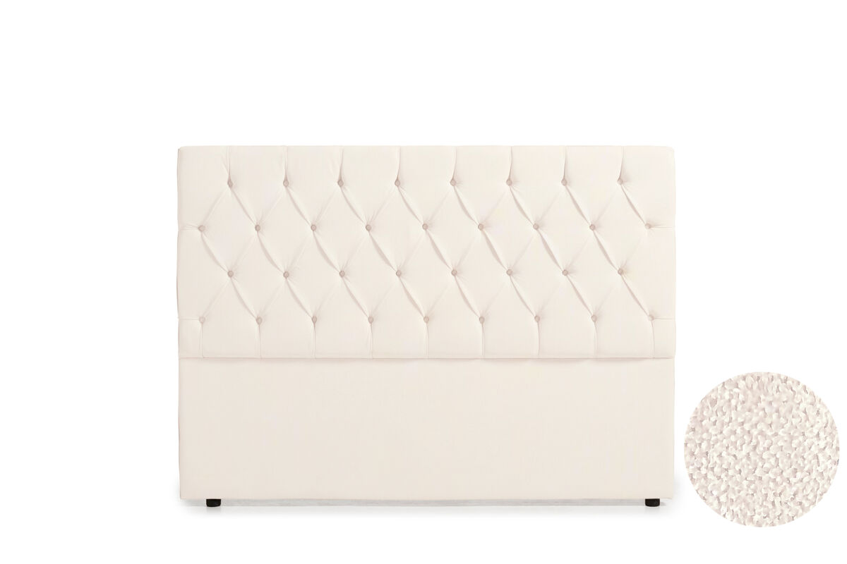 Cabeceira estofada capri aqualine 90x120x12 cm - bege - moonia