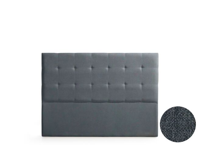 Cabeceira estofada astoria aqualine 190x120x8 cm - cinza escuro - moonia