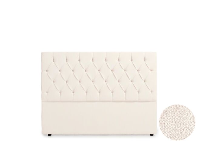 Cabeceira estofada capri aqualine 100x120x12 cm - bege - moonia