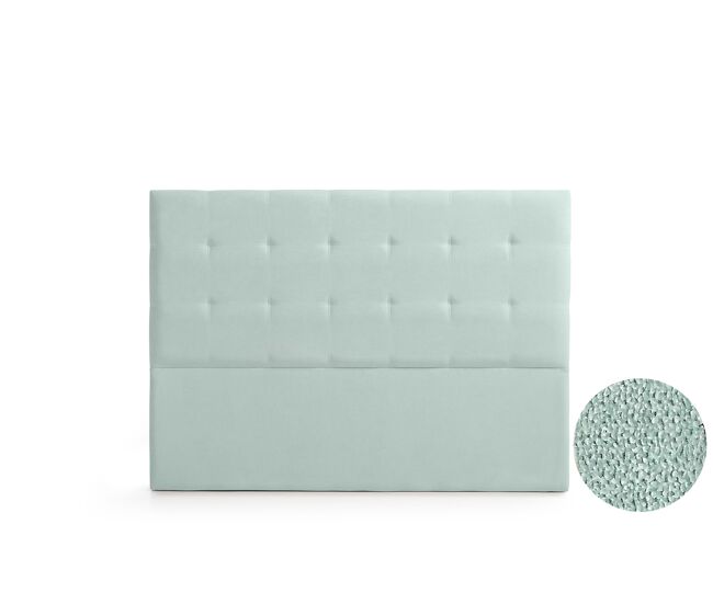 Cabeceira estofada astoria aqualine 145x120x8 cm - verde água - moonia