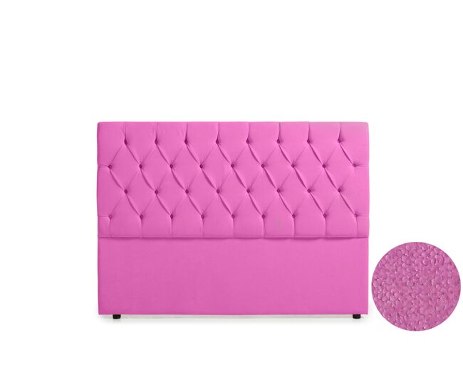 Cabeceira estofada capri aqualine 115x120x12 cm - fúcsia - moonia