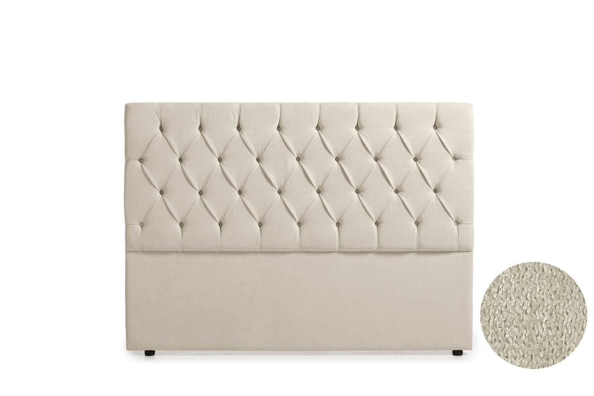 Cabeceira estofada capri aqualine 190x120x12 cm - bege torrado - moonia