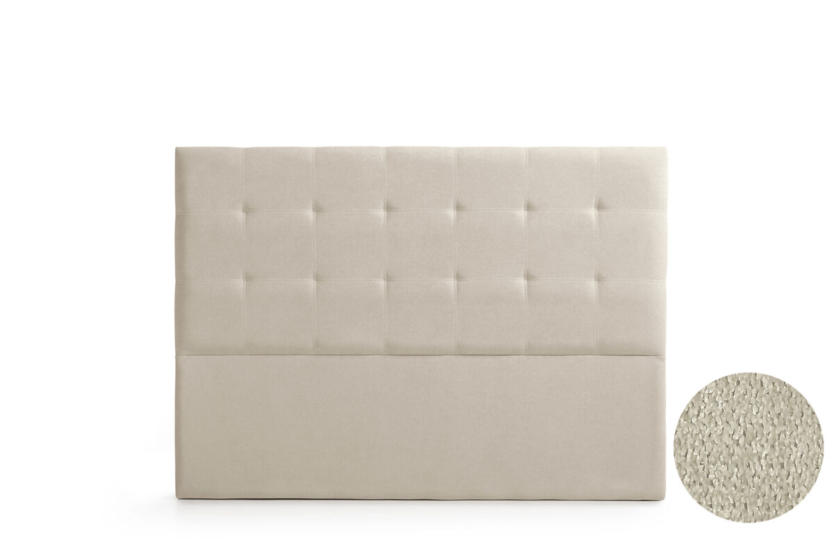 Cabeceira estofada astoria aqualine 115x120x8 cm - bege torrado - moonia