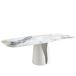 ANGEL CERDA Tabela de jantar barril oval mármore porcelânico e aço branco 238x110 ANGEL CERDA Tabela de jantar barril oval mármore porcelânico e aço branco 238x110 Branco