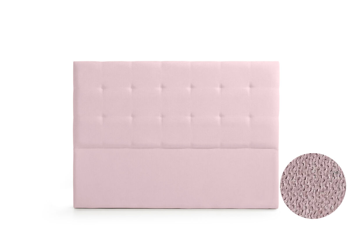 Cabeceira estofada astoria aqualine 220x120x8 cm - rosa claro - moonia