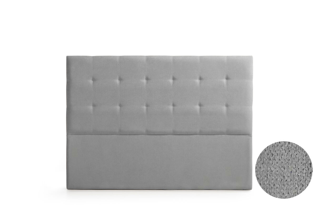 Cabeceira estofada astoria aqualine 210x120x8 cm - cinzento claro - moonia