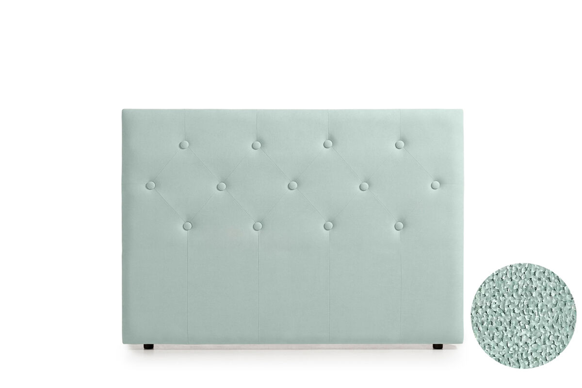 Cabeceira estofada victoria aqualine 190x115x12 cm - verde água - moonia