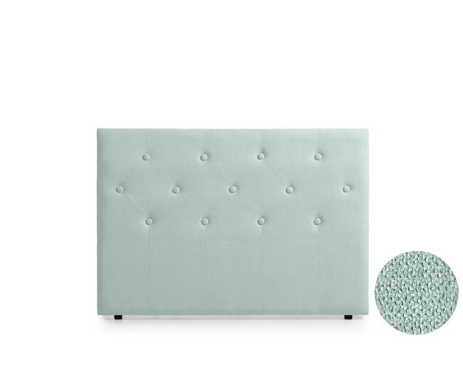 Cabeceira estofada victoria aqualine 190x115x12 cm - verde água - moonia