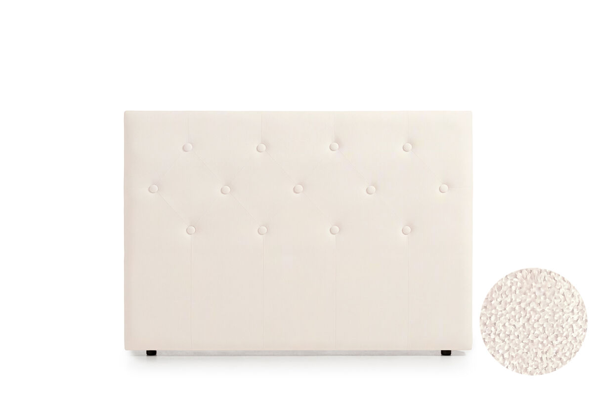 Cabeceira estofada victoria aqualine 160x115x12 cm - bege - moonia