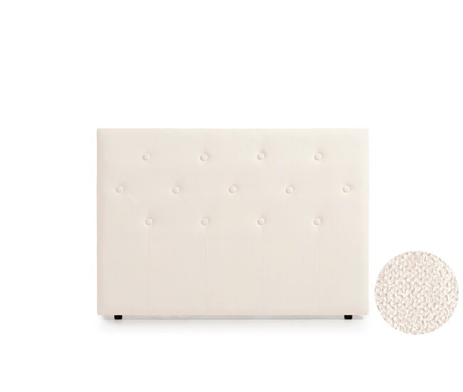 Cabeceira estofada victoria aqualine 160x115x12 cm - bege - moonia