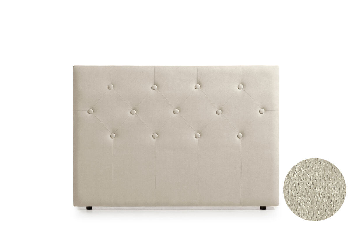 Cabeceira estofada victoria aqualine 190x115x12 cm - bege torrado - moonia