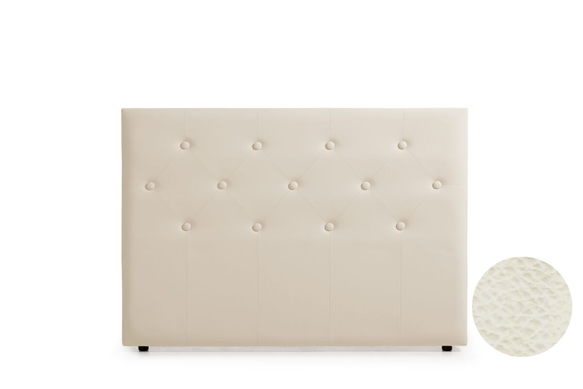 Cabeceira estofada victoria pele sintética 115x115x12 cm - dourado - moonia