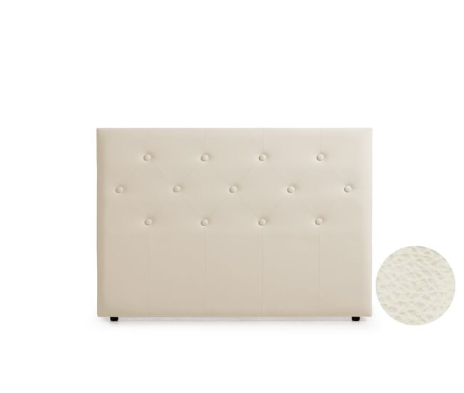Cabeceira estofada victoria pele sintética 115x115x12 cm - dourado - moonia