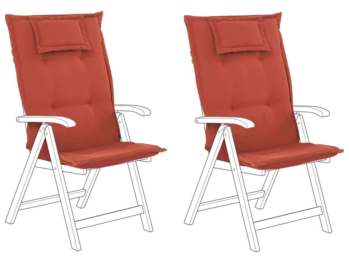 Beliani Cojín de asiento JAVA/AMANTEA 50x45 Vermelho