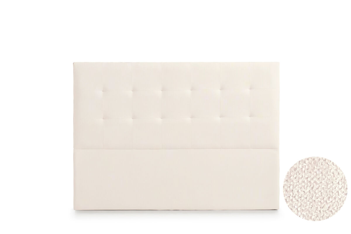 Cabeceira estofada atenea aqualine 220x120x8 cm - bege - moonia
