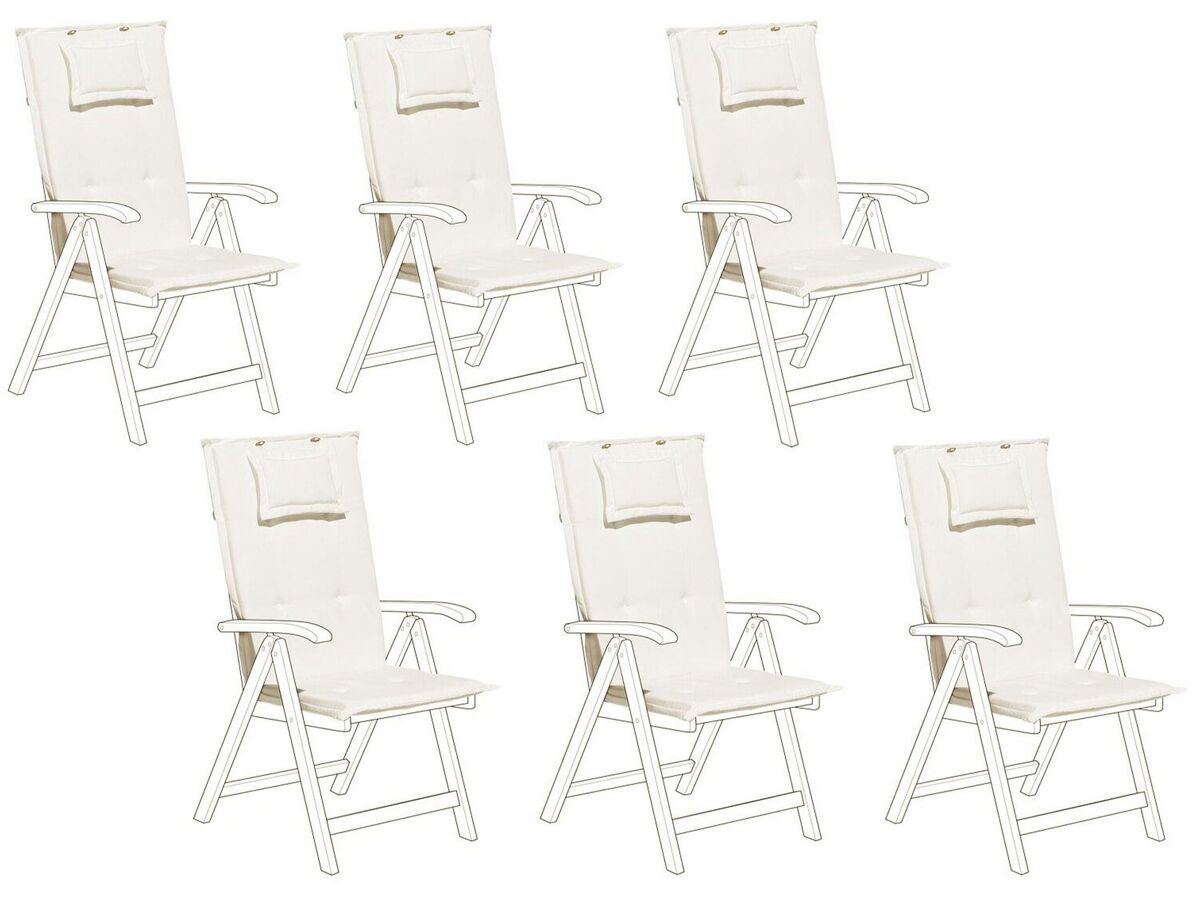 Beliani Cojín de asiento TOSCANA 50x45 Branco/ Bege