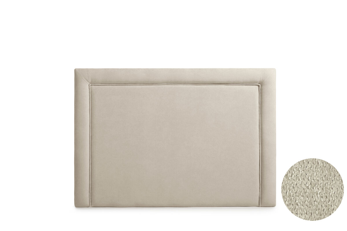 Cabeceira estofada regina aqualine 100x115x5 cm - bege torrado - moonia