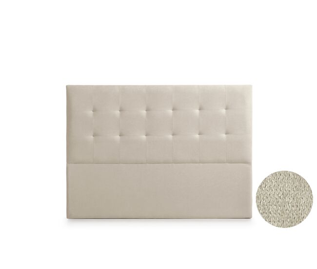 Cabeceira estofada atenea aqualine 220x120x8 cm - bege torrado - moonia