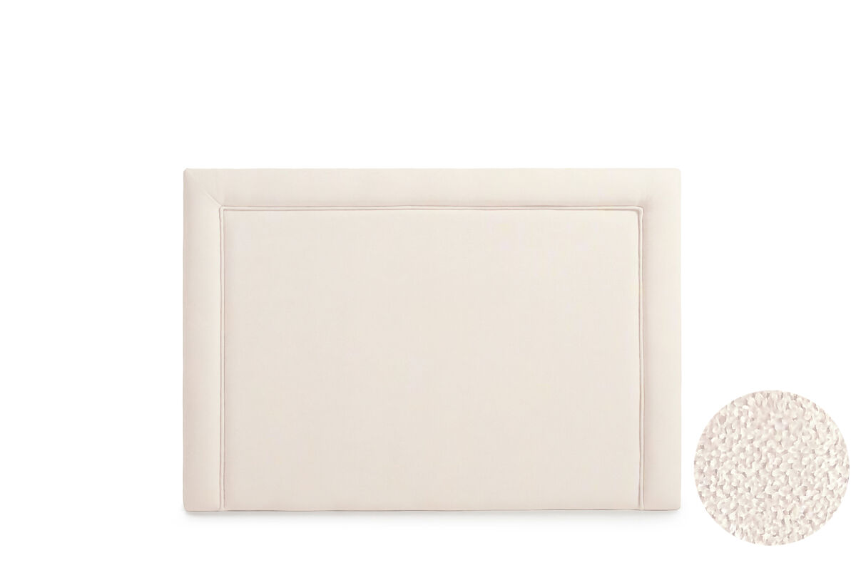 Cabeceira estofada regina aqualine 130x115x5 cm - bege - moonia