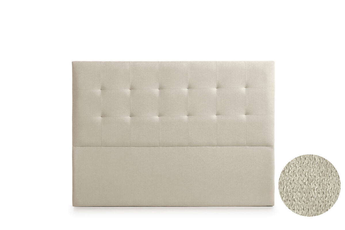 Cabeceira estofada atenea aqualine 210x120x8 cm - bege torrado - moonia