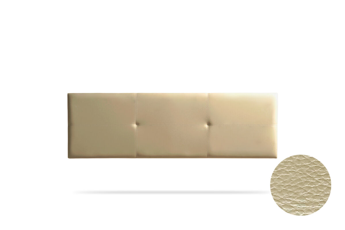 Cabeceira estofada alma pele sintética 130x50x5 cm - moonia