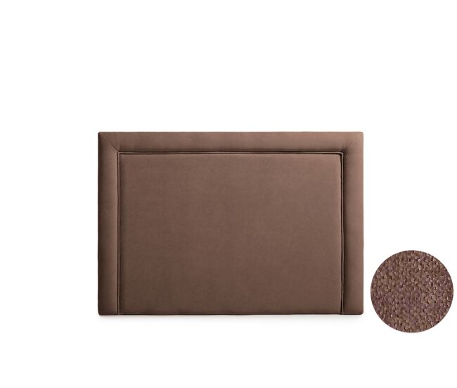 Cabeceira estofada regina aqualine 160x115x5 cm - chocolate - moonia