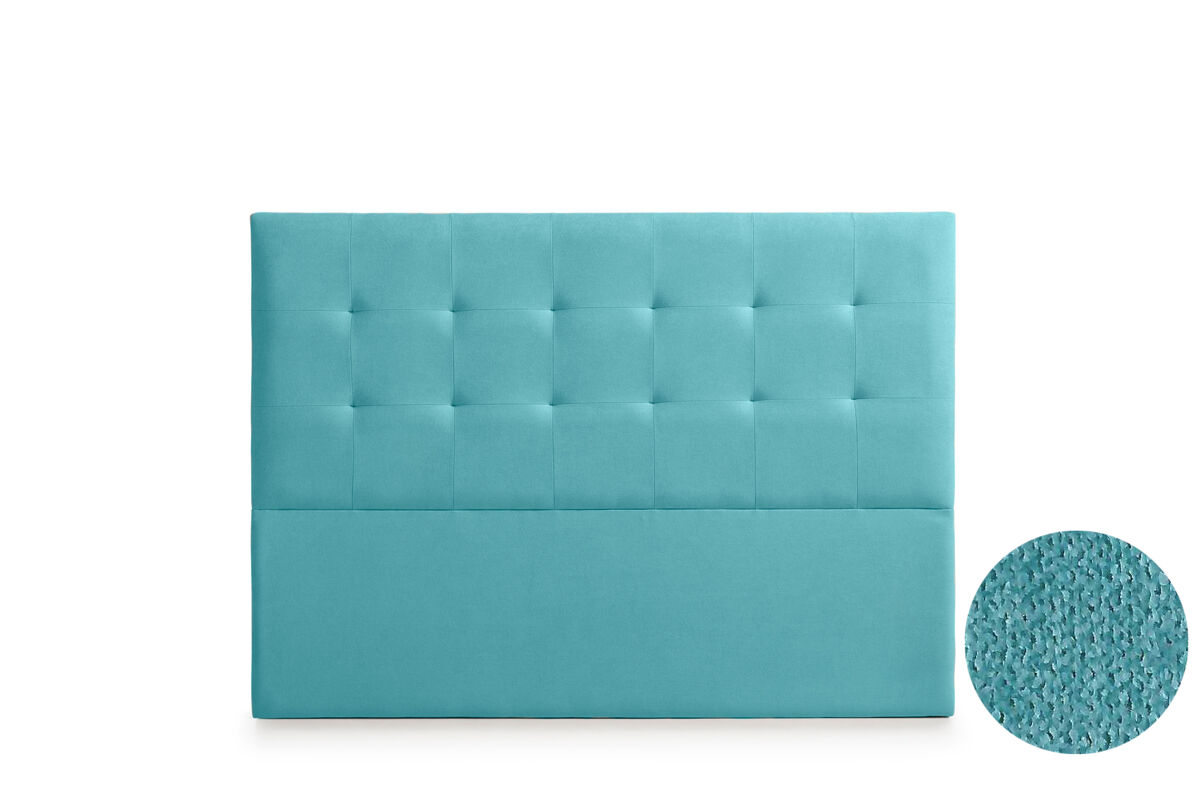Cabeceira estofada atenea aqualine 145x120x8 cm - turquesa - moonia