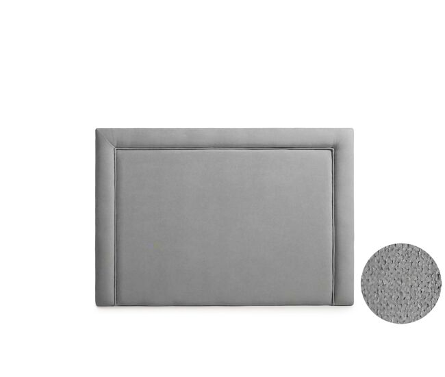 Cabeceira estofada regina aqualine 220x115x5 cm - cinzento claro - moonia