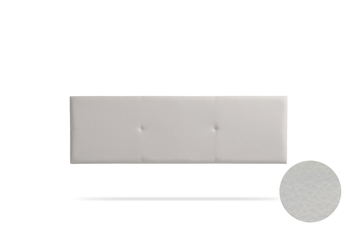 Cabeceira estofada alma pele sintética 210x50x5 cm - cinza claro - moonia