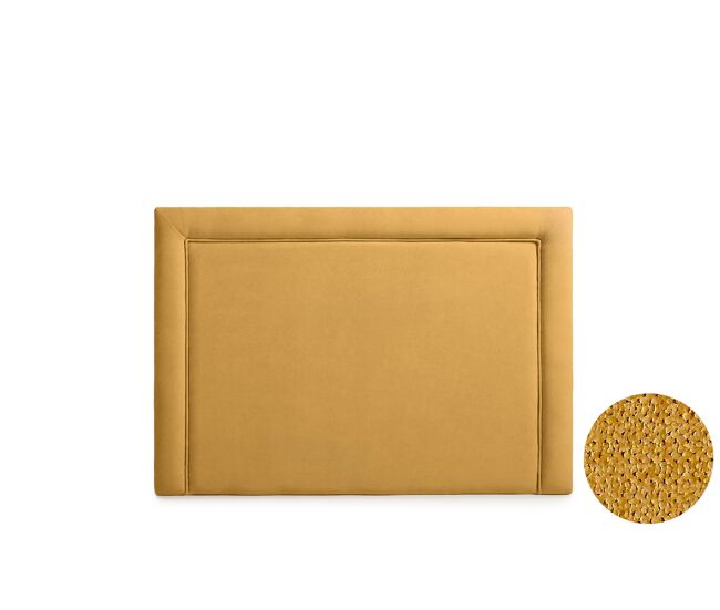 Cabeceira estofada regina aqualine 210x115x5 cm - mostarda - moonia