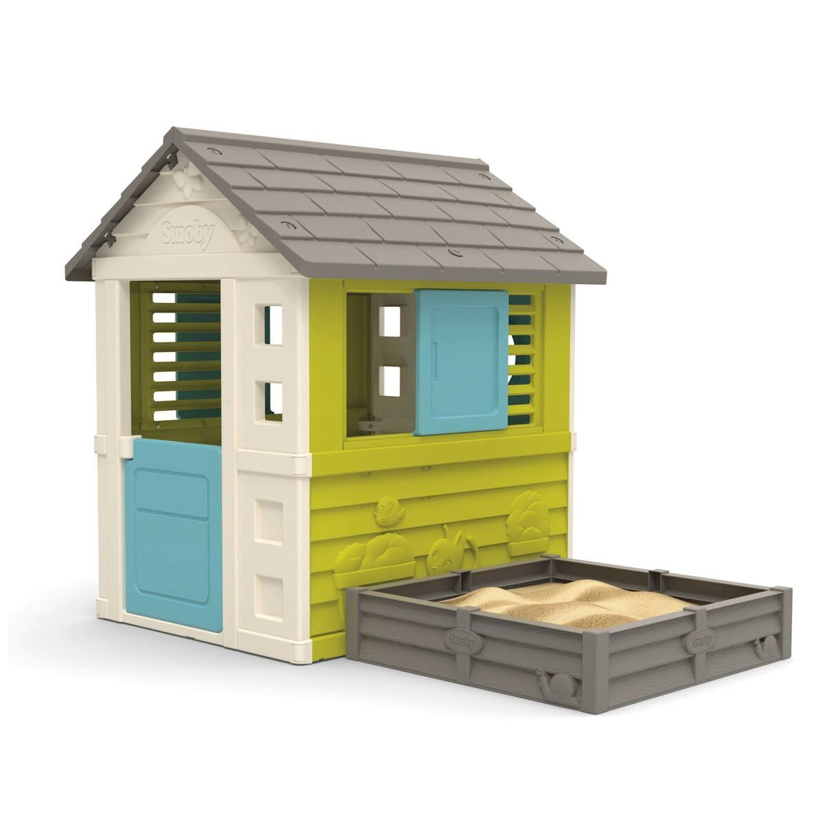 Casa infantil de brincar smoby caixa de areia 174 x 127 x 110 cm