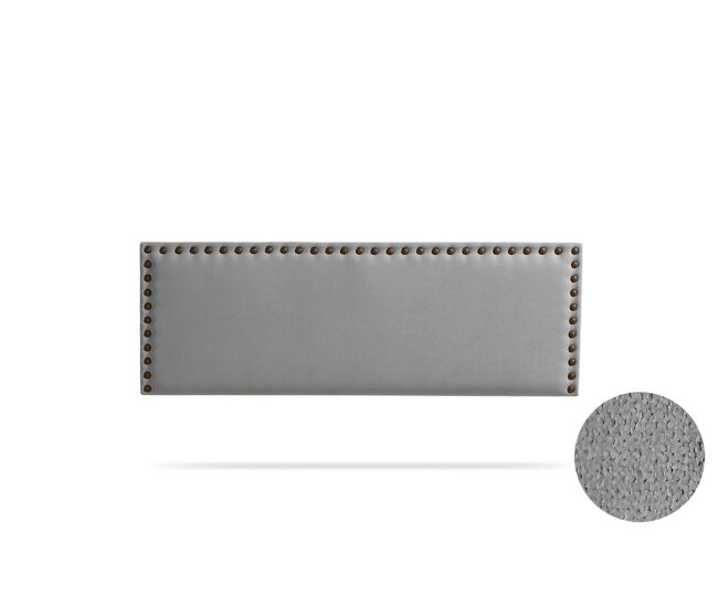 Cabeceira estofada modena aqualine 190x55x8 cm - cinzento claro - moonia