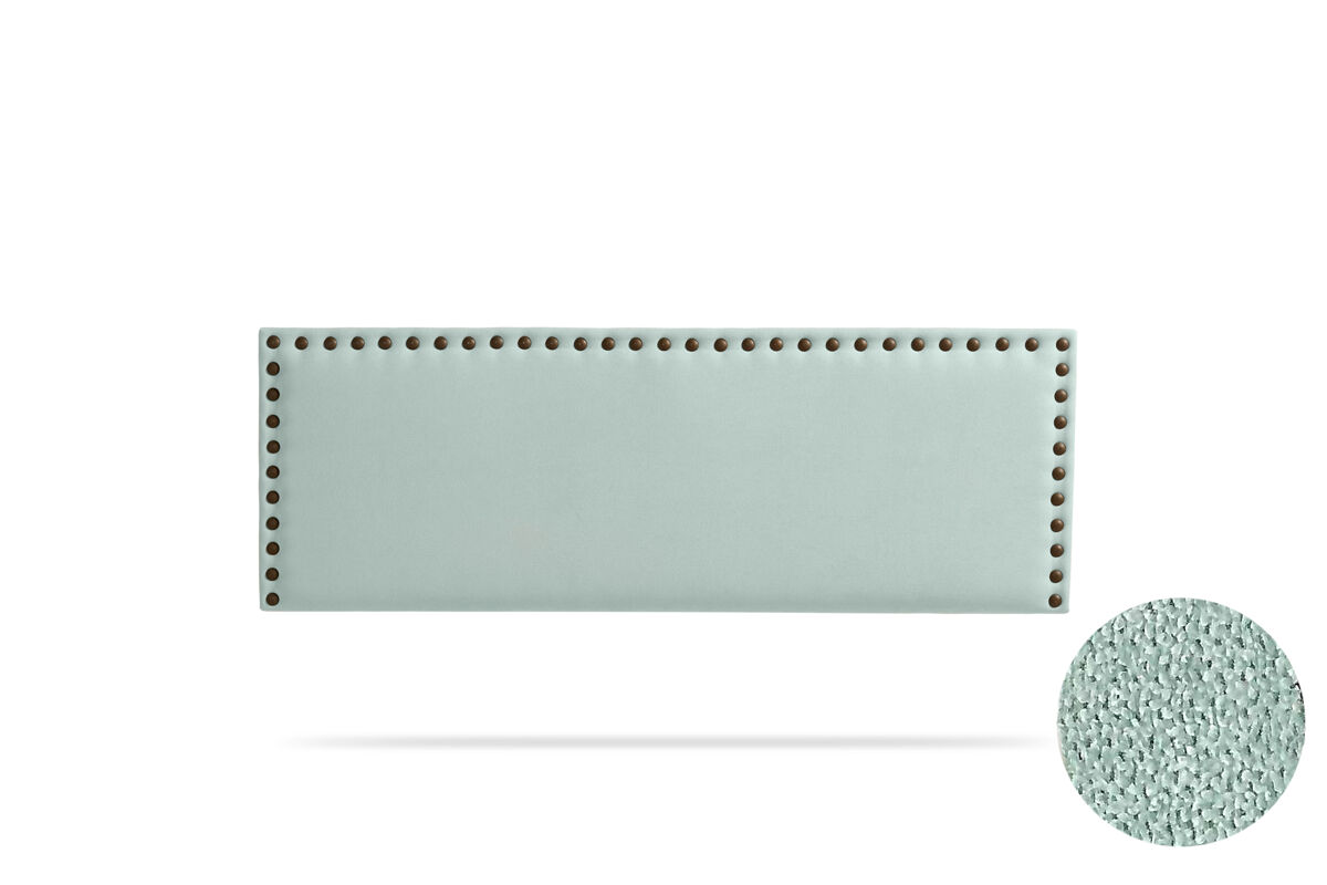 Cabeceira estofada modena aqualine 210x55x8 cm - verde água - moonia