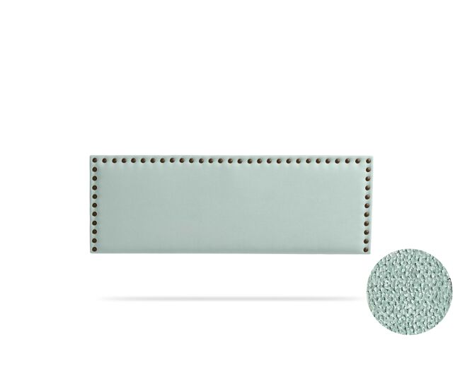 Cabeceira estofada modena aqualine 210x55x8 cm - verde água - moonia