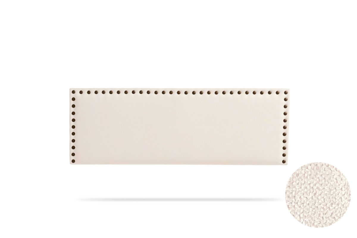 Cabeceira estofada modena aqualine 170x55x8 cm - bege - moonia