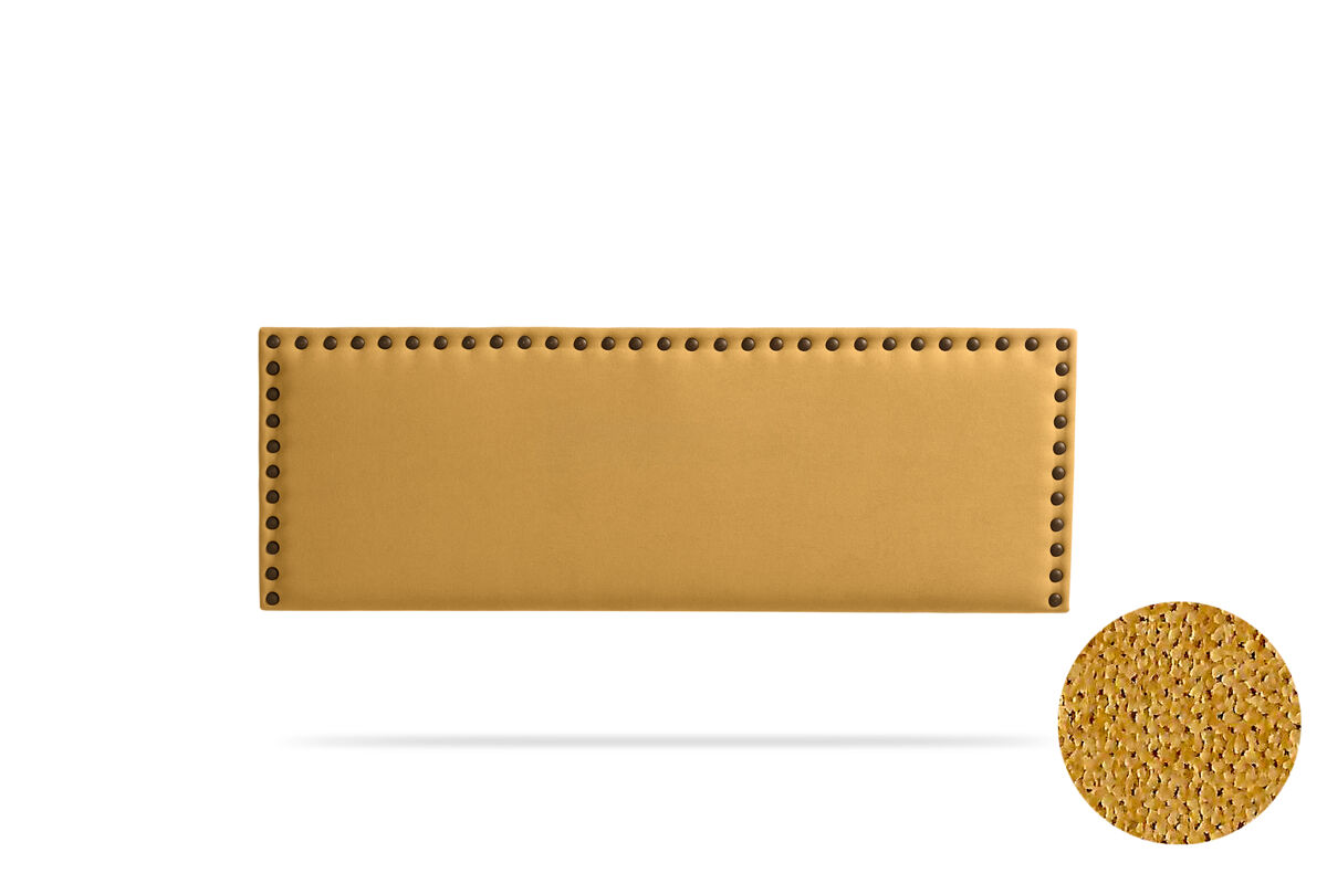 Cabeceira estofada modena aqualine 220x55x8 cm - mostarda - moonia