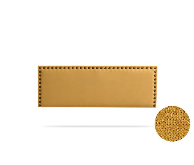Cabeceira estofada modena aqualine 220x55x8 cm - mostarda - moonia