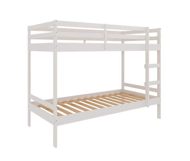 Cama de beliche de madeira blanche 90x190cm
