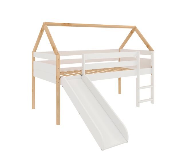 Cama de madeira deslizante madeira blanche 90x190cm