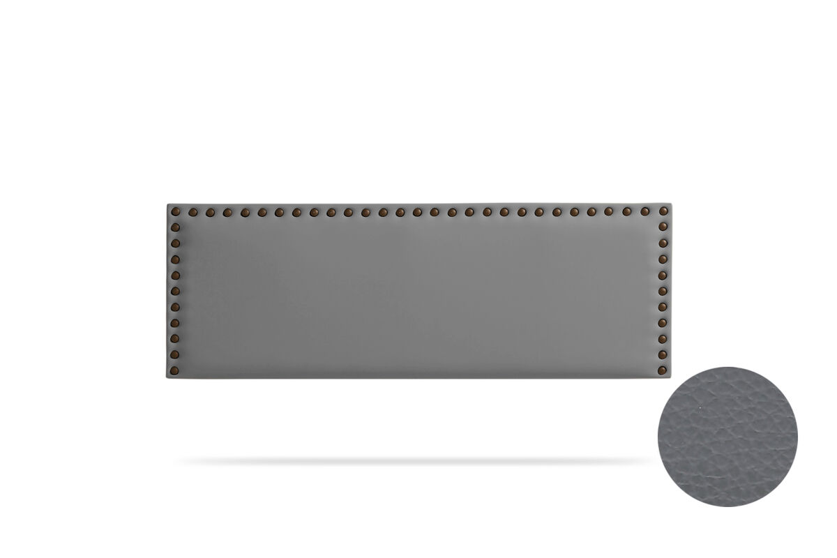 Cabeceira estofada modena pele sintética 130x55x8 cm - moonia