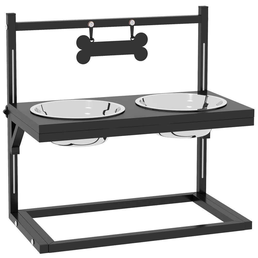 Comedouro Elevado para Cães Aço e Metal