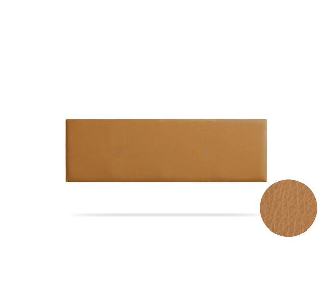 Cabeceira estofada nova pele sintética 145x50x5 cm - moonia