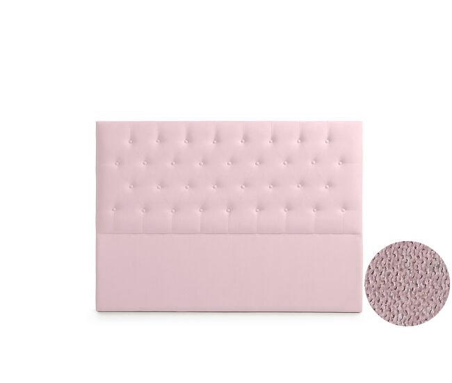 Cabeceira estofada ferrara aqualine 115x120x8 cm - rosa claro - moonia