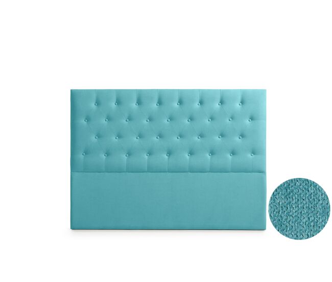 Cabeceira estofada ferrara aqualine 170x120x8 cm - turquesa - moonia