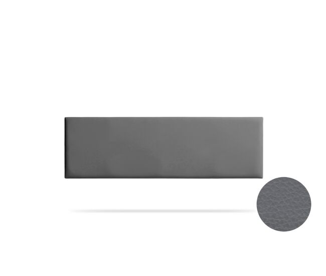 Cabeceira estofada nova pele sintética 145x50x5 cm - moonia